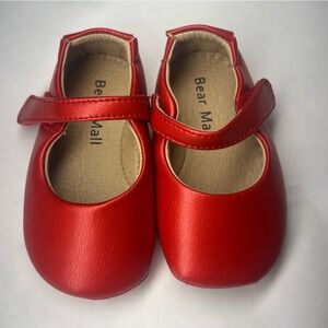 Felix & Flora Red Baby Mary Janes